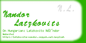 nandor latzkovits business card